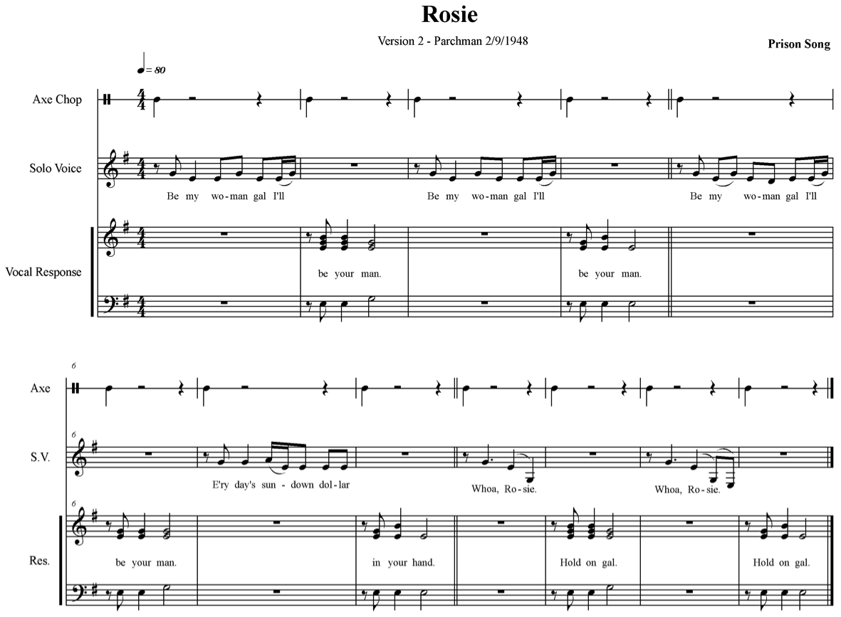 Transcription of "Rosie"