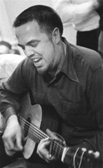 Alan Lomax with guitar